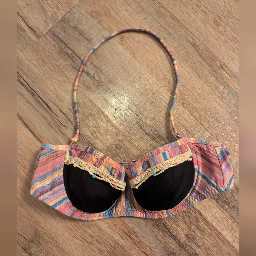 Ale By Alessandra Colorful Striped Bikini‎ Top